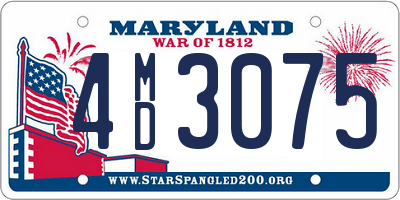 MD license plate 4MD3075