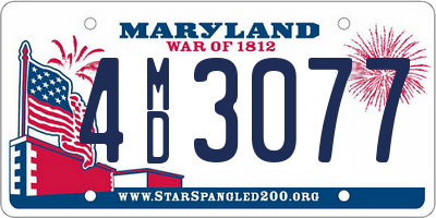 MD license plate 4MD3077