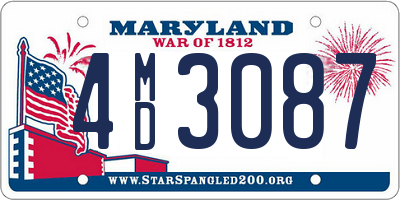 MD license plate 4MD3087