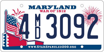 MD license plate 4MD3092