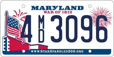 MD license plate 4MD3096