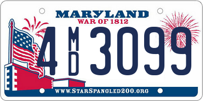 MD license plate 4MD3099