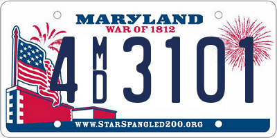 MD license plate 4MD3101