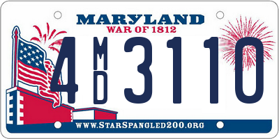 MD license plate 4MD3110