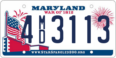 MD license plate 4MD3113