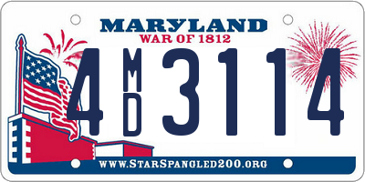 MD license plate 4MD3114