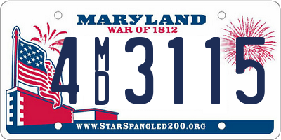 MD license plate 4MD3115