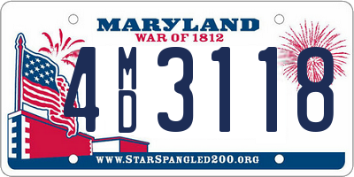 MD license plate 4MD3118