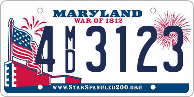 MD license plate 4MD3123