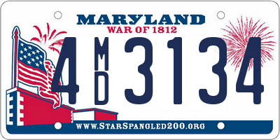 MD license plate 4MD3134