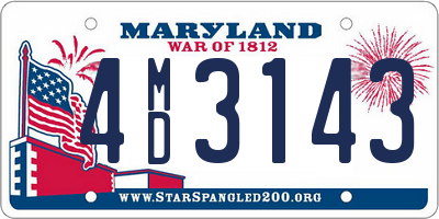 MD license plate 4MD3143