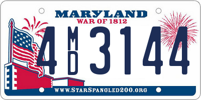 MD license plate 4MD3144