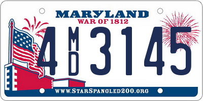 MD license plate 4MD3145