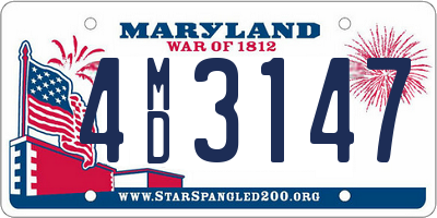 MD license plate 4MD3147