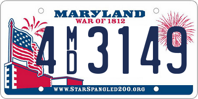 MD license plate 4MD3149