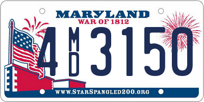 MD license plate 4MD3150