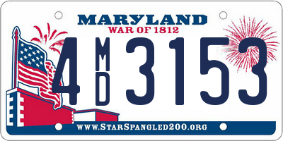 MD license plate 4MD3153