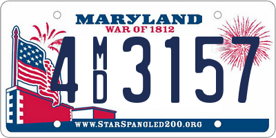 MD license plate 4MD3157