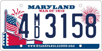 MD license plate 4MD3158