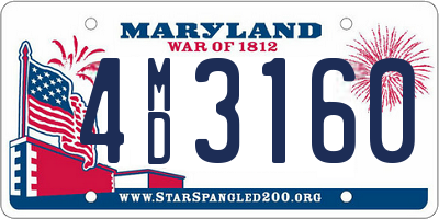 MD license plate 4MD3160