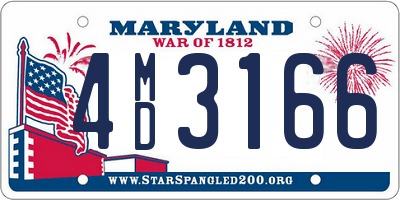 MD license plate 4MD3166