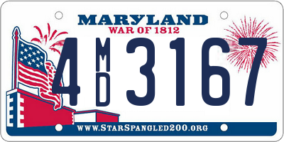 MD license plate 4MD3167