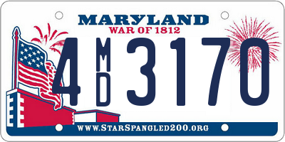 MD license plate 4MD3170