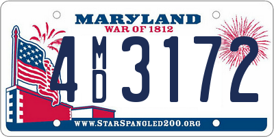 MD license plate 4MD3172