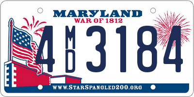 MD license plate 4MD3184