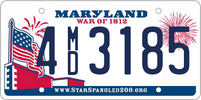 MD license plate 4MD3185