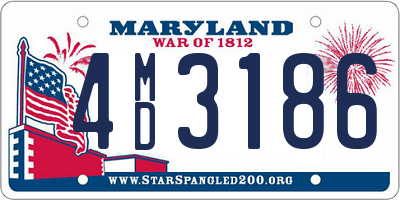 MD license plate 4MD3186