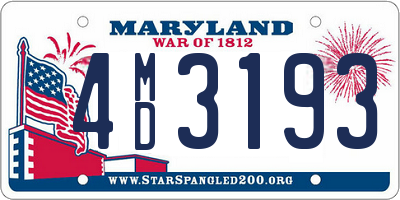 MD license plate 4MD3193