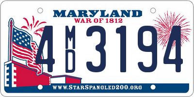 MD license plate 4MD3194