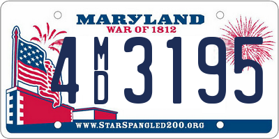 MD license plate 4MD3195