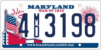 MD license plate 4MD3198