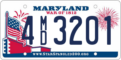 MD license plate 4MD3201