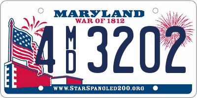 MD license plate 4MD3202