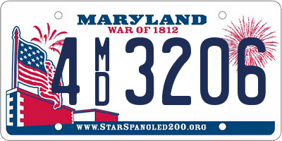 MD license plate 4MD3206