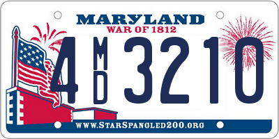 MD license plate 4MD3210