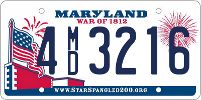 MD license plate 4MD3216