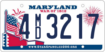 MD license plate 4MD3217