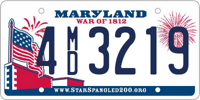 MD license plate 4MD3219