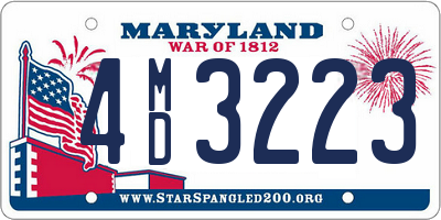 MD license plate 4MD3223