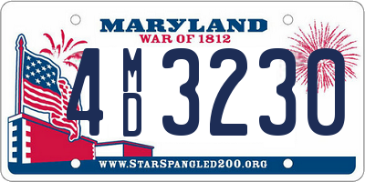 MD license plate 4MD3230