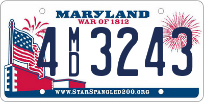 MD license plate 4MD3243