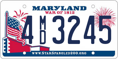 MD license plate 4MD3245