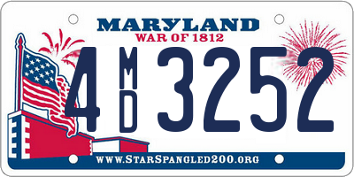 MD license plate 4MD3252