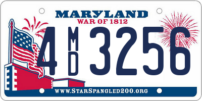 MD license plate 4MD3256