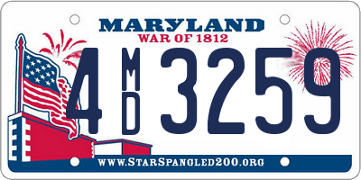 MD license plate 4MD3259