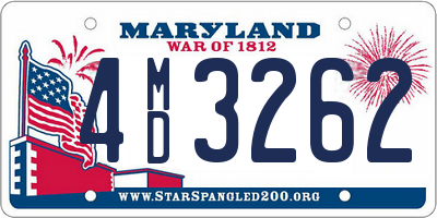 MD license plate 4MD3262